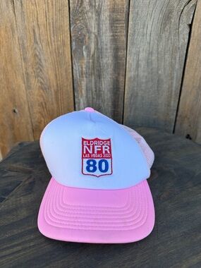 Dakota Eldridge NFR Las Vegas 2022 Trucker Hat - White & Pink